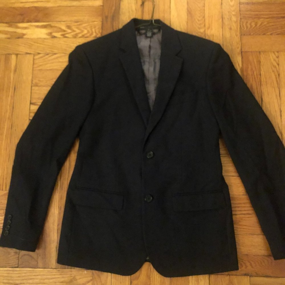 Marc Jacobs Navy Slim Fit Wool Blazer - Medium